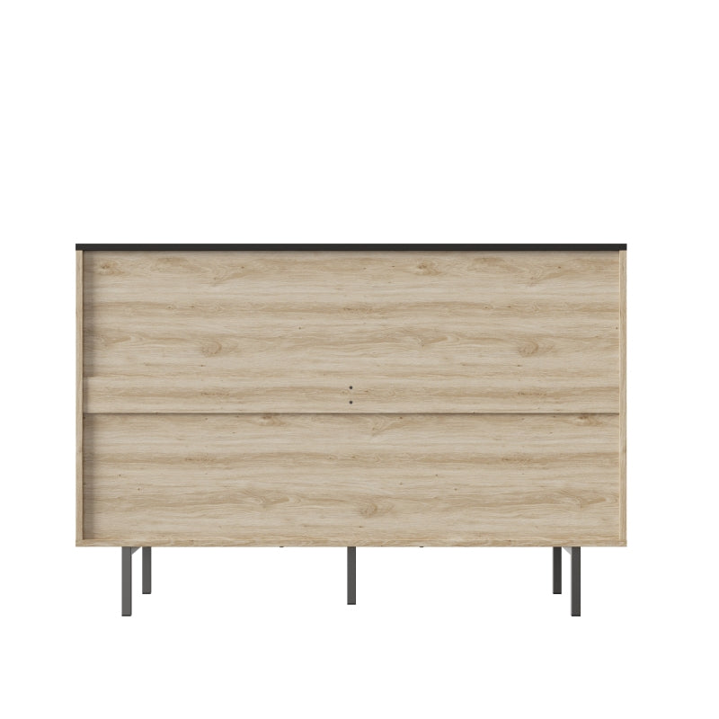 Modern Fluted 6-Drawer Bedroom Dresser, Two-Tone Design