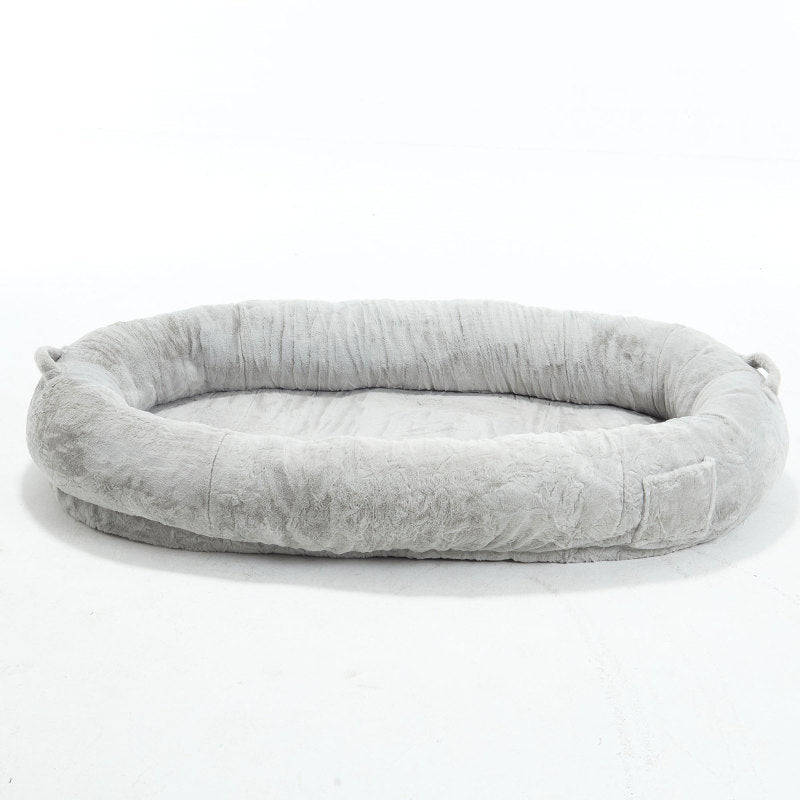 Cozy XL Human Dog Bed for Movie Nights, Memory Foam Base