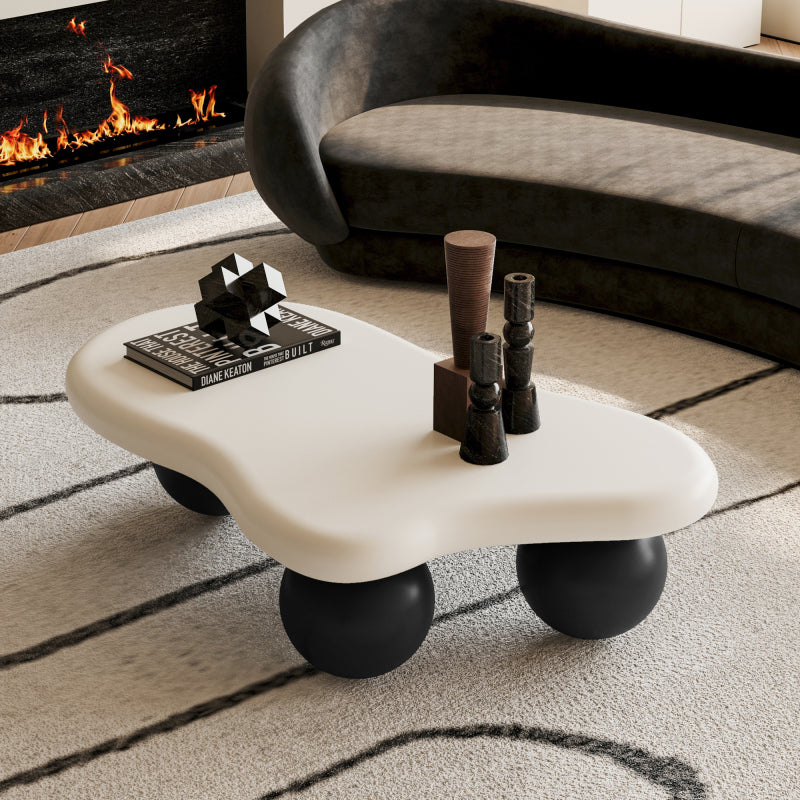 Modern Cloud Coffee Table for Your Living Room, 3 Ball Legs