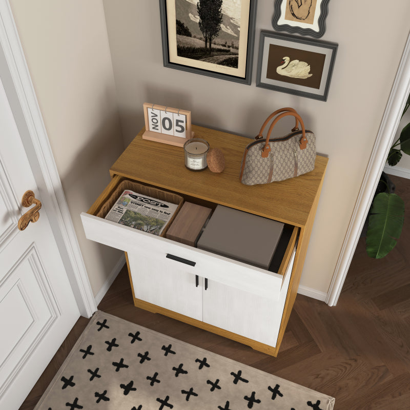 Modern Shoe Cabinet for Entryway with Adjustable Shelves