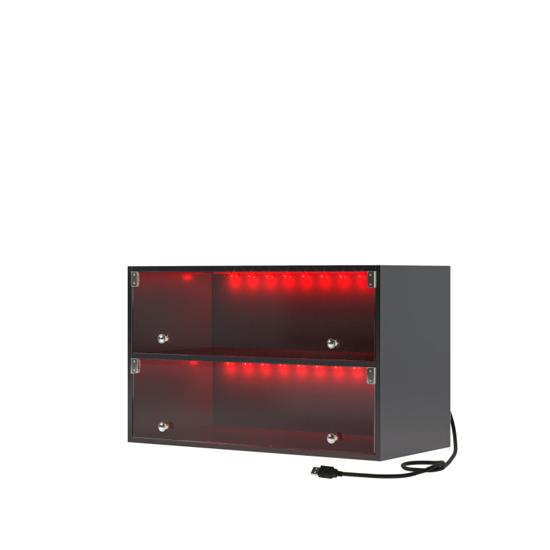 Modern Red Sneaker Display Cabinet for Entryway with RGB LED