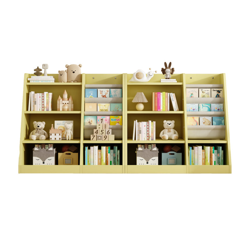Playful Yellow Bookshelf & Toy Bin for Nursery, Easy Access