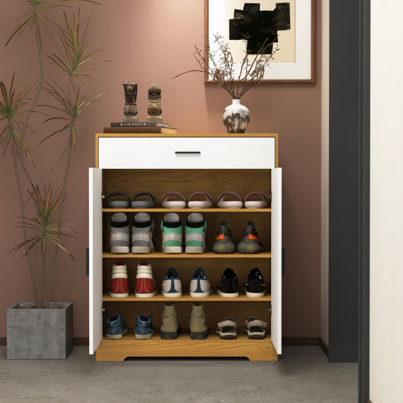 Modern Shoe Cabinet for Entryway with Adjustable Shelves