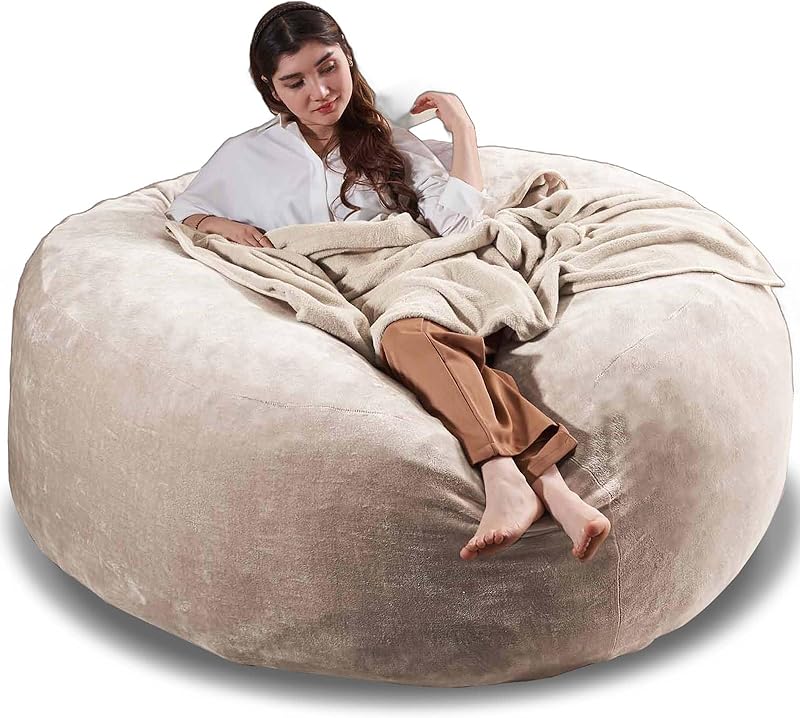 Cozy Bean Bag Chair for Living Room & Bedroom, Memory Foam