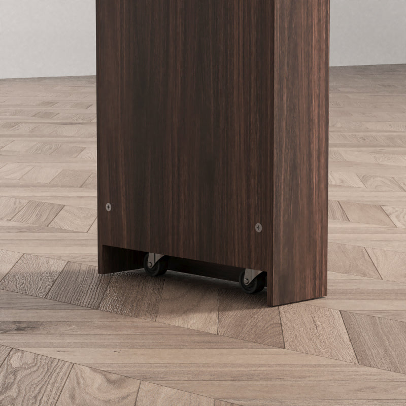 Modern Walnut Bar Cabinet for Dining, Rotating Top