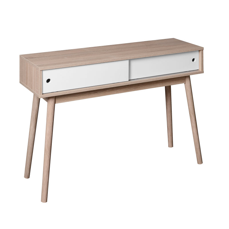 Modern Entryway Console Table with Sliding Doors and Storage