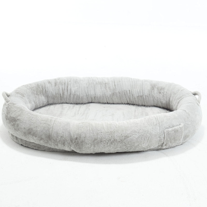 Cozy XL Human Dog Bed for Movie Nights, Memory Foam Base