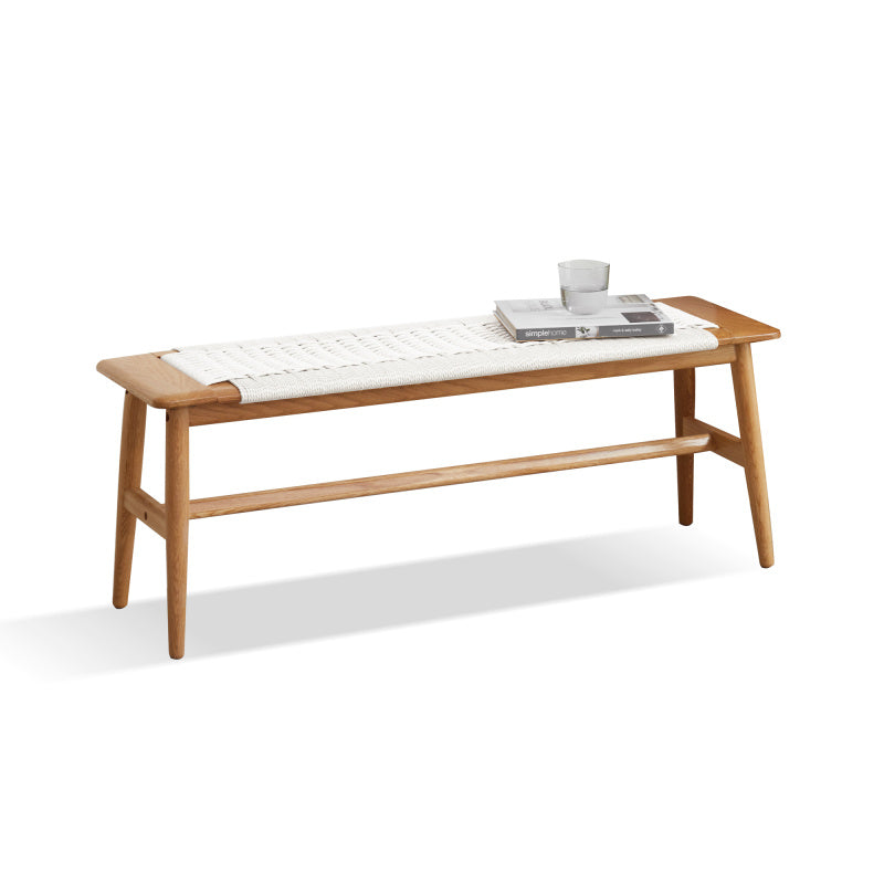 Minimalist Solid Oak Dining Bench for Dining Room or Bedroom