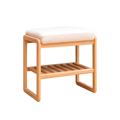 Scandi Shoe Bench for Entryway with Supportive Cushion
