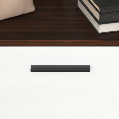 Modern Slim White Shoe Cabinet for Entryway, 3 Flip Drawers