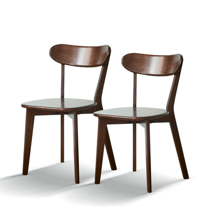 Minimalist North American Oak Dining Room Chairs, Set of 4