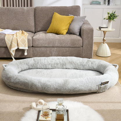 Cozy XL Human Dog Bed for Movie Nights, Memory Foam Base