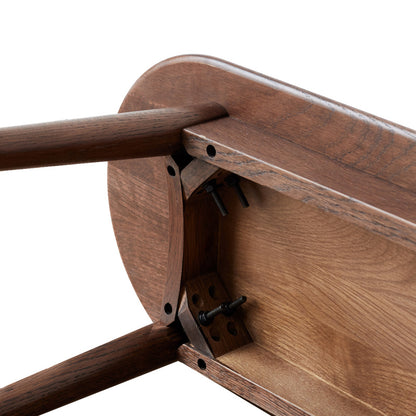 Scandi Solid Oak Bench for Dining Room or End of Bed