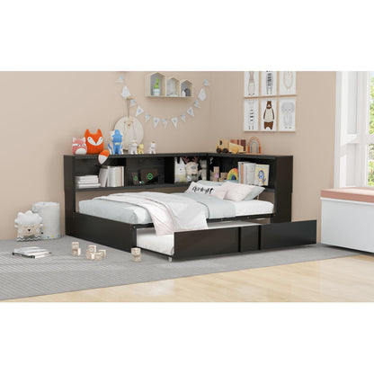 Modern Metal Daybed w/ Trundle, Guest Room Storage & USB