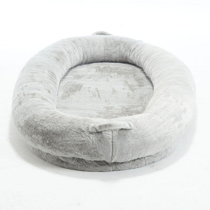 Cozy XL Human Dog Bed for Movie Nights, Memory Foam Base