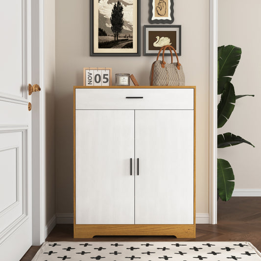 Modern Shoe Cabinet for Entryway with Adjustable Shelves