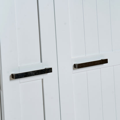 Modern White Pantry Cabinet for Kitchen, Adjustable Shelves