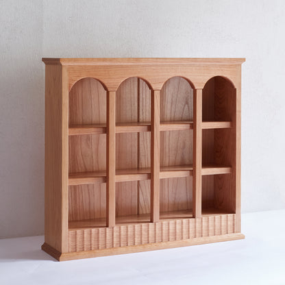 Modern European Kitchen Mug Rack, One-Piece Solid Cherry