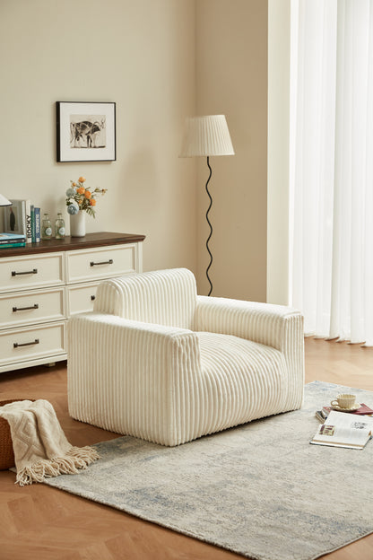 MAXYOYO Plush Bean Bag Sofa for Living Room, Arms & Pillows