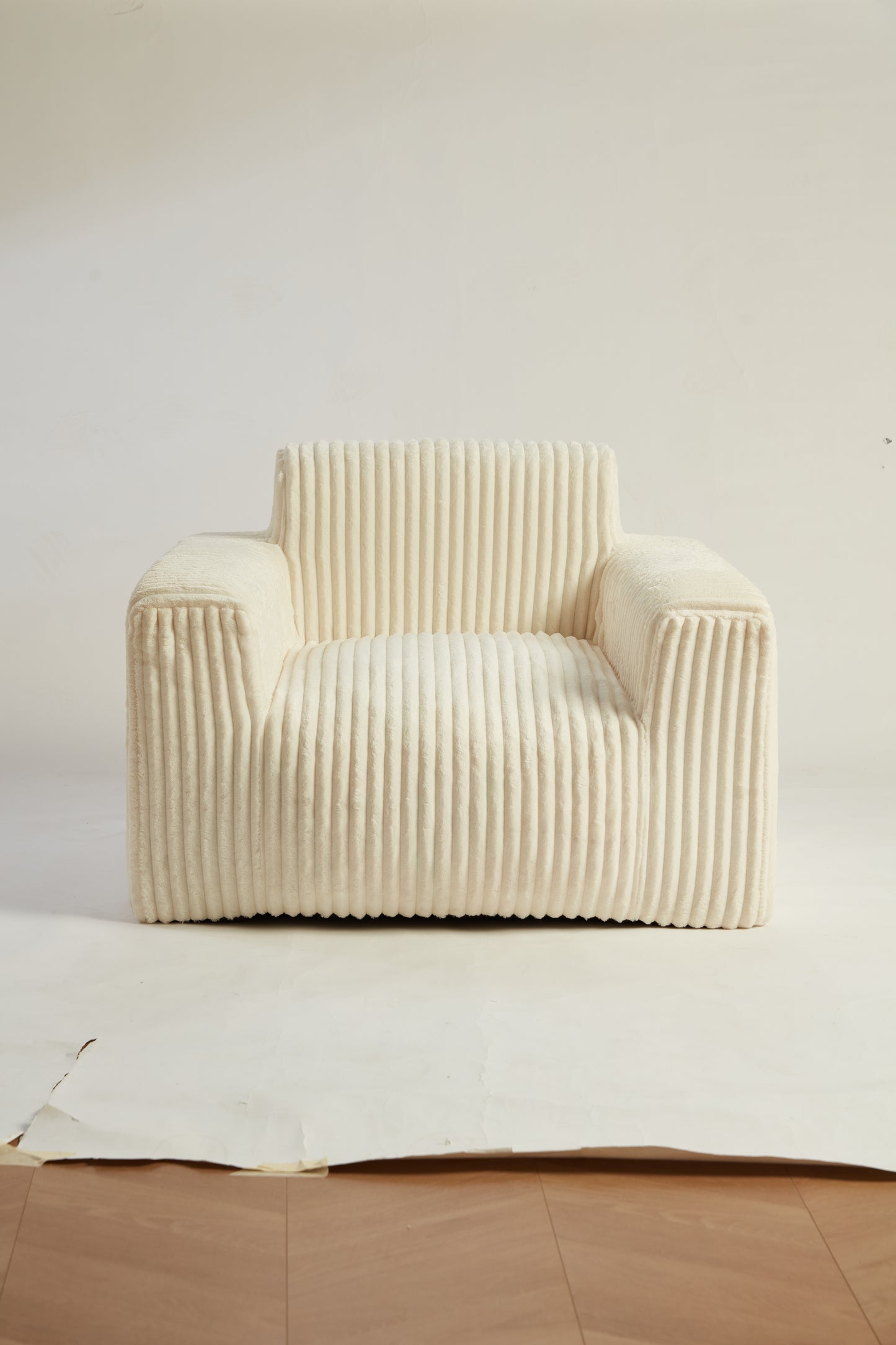 MAXYOYO Plush Bean Bag Sofa for Living Room, Arms & Pillows