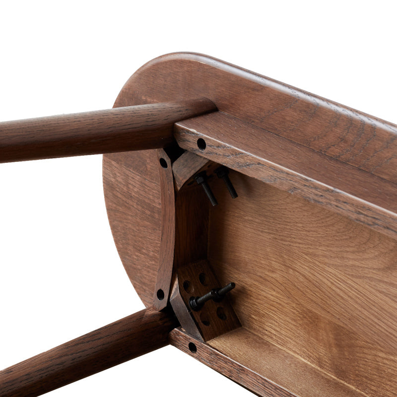 Scandi Solid Oak Bench for Dining Room or End of Bed