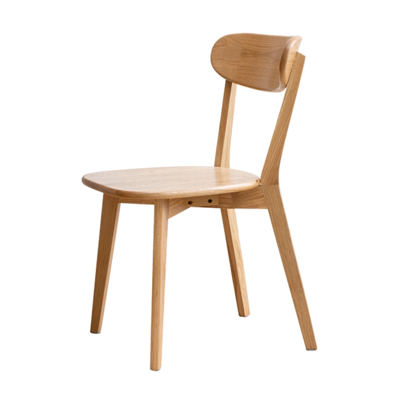 Scandi Solid Oak Dining Chairs for Kitchen (Set of 2)