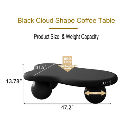 Modern Cloud Coffee Table for Your Living Room, 3 Ball Legs