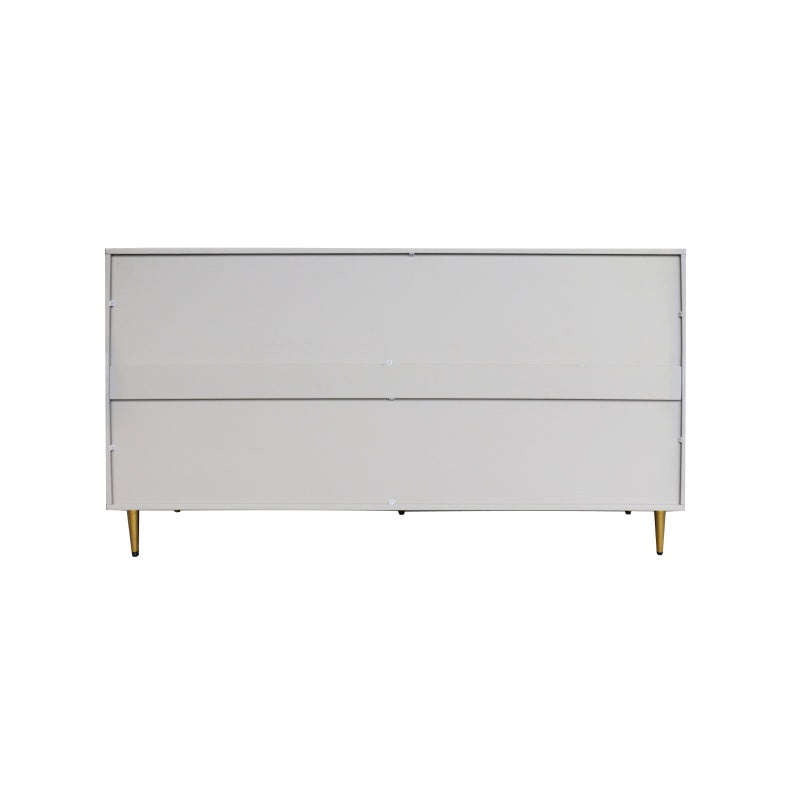 Modern Gray Sideboard for Dining & Entryway, 4-Door Storage