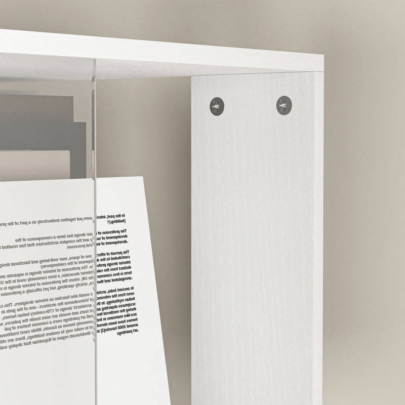 Modern Rotating 5-Tier Bookcase, Living Room, Anti-Tip Base