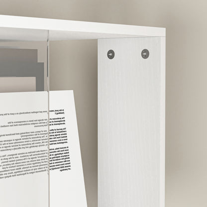 Modern Rotating 5-Tier Bookcase, Living Room, Anti-Tip Base