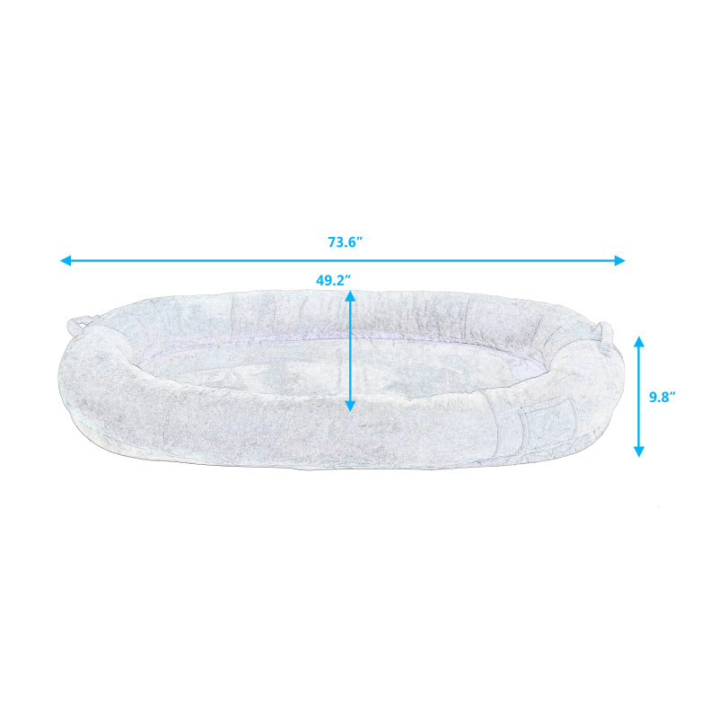 Cozy XL Human Dog Bed for Movie Nights, Memory Foam Base