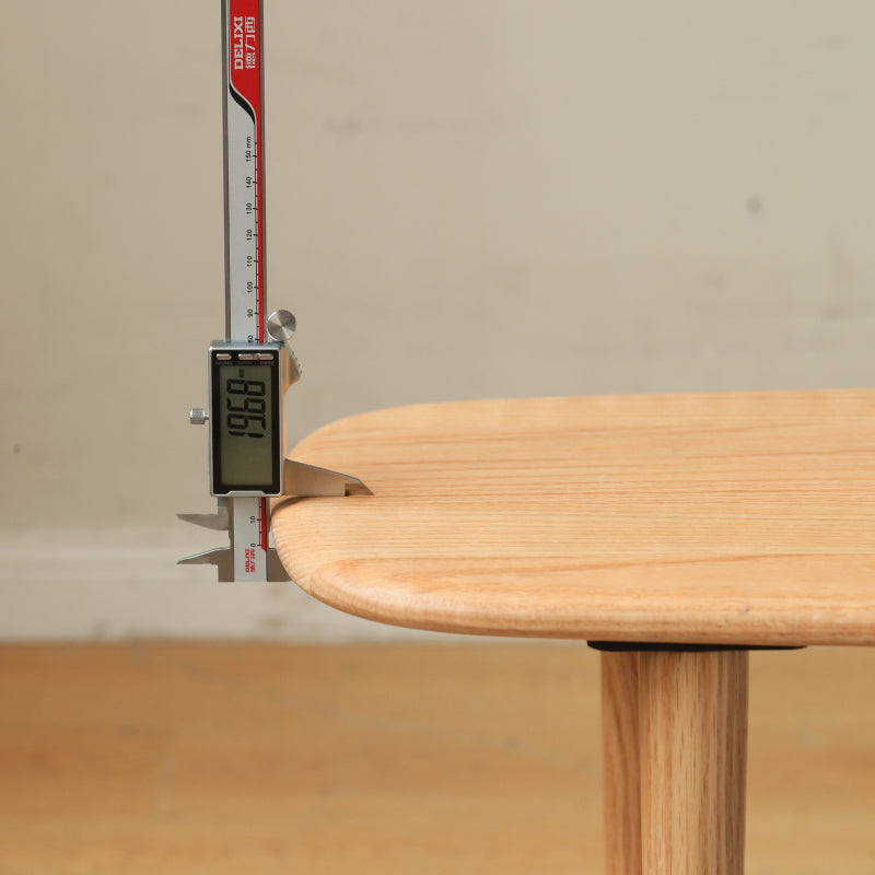 Minimalist Home Coffee Table, Solid Wood Top with Shelf