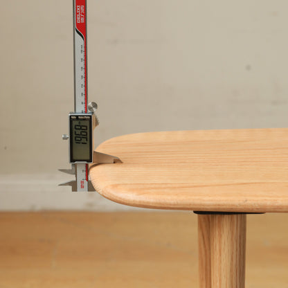 Minimalist Home Coffee Table, Solid Wood Top with Shelf