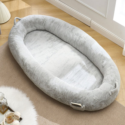 Cozy XL Human Dog Bed for Movie Nights, Memory Foam Base