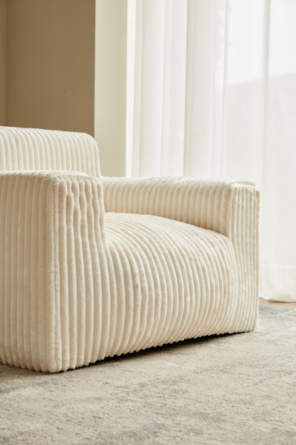 MAXYOYO Plush Bean Bag Sofa for Living Room, Arms & Pillows