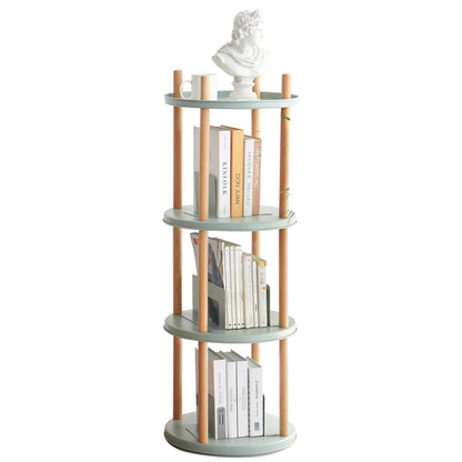 Modern 3-Tier Bookcase for Living Room, 360° Swivel