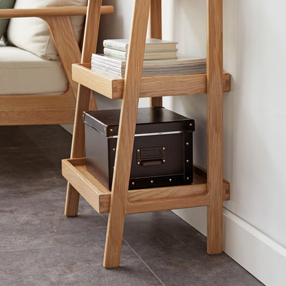 Natural Beech Shoe Bench for Entryway, 3-Tier Storage