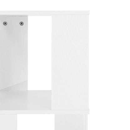 Modern Rotating 5-Tier Bookcase, Living Room, Anti-Tip Base