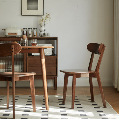 Scandi Solid Oak Dining Chairs for Kitchen (Set of 2)