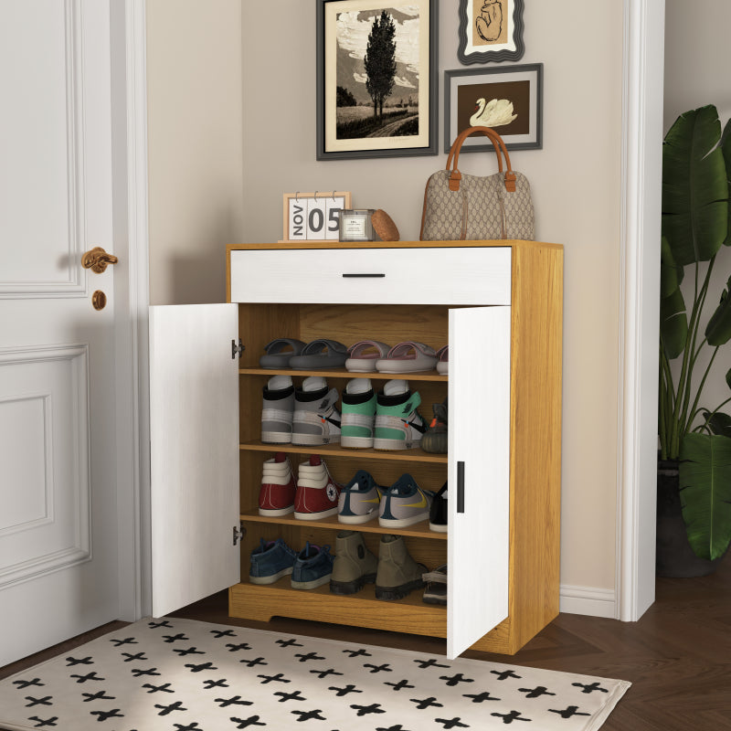 Modern Shoe Cabinet for Entryway with Adjustable Shelves