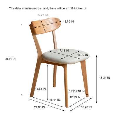 Scandinavian Dining Chair for Kitchen & Dining, Solid Oak