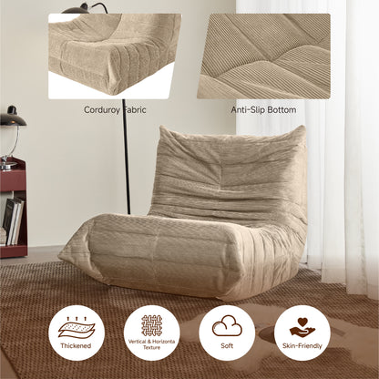 Cozy Teddy Bean Bag Chair for Reading Nooks, Memory Foam