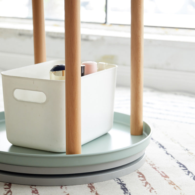 Modern 3-Tier Bookcase for Living Room, 360° Swivel