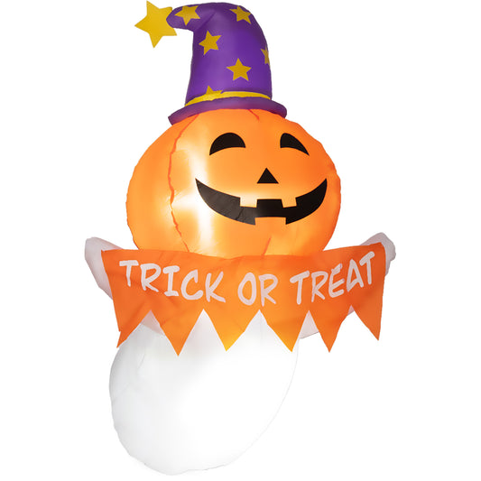 Outsunny Halloween Light-Up Inflatable Ghost, Indoor/Outdoor