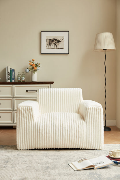 MAXYOYO Plush Bean Bag Sofa for Living Room, Arms & Pillows