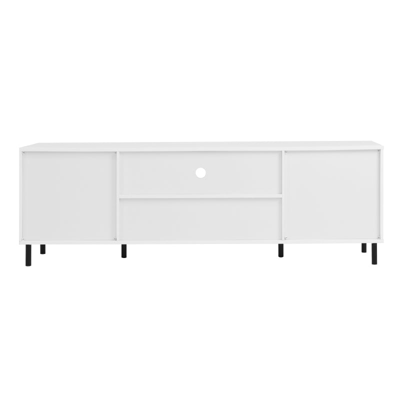 Modern High-Gloss TV Stand for Living Room with Shelves