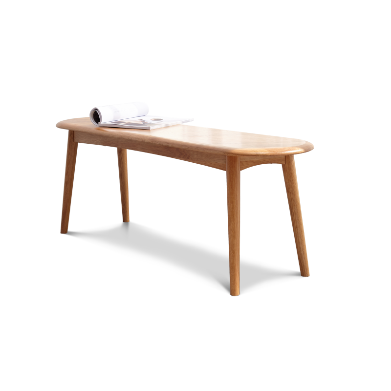 Natural Solid Oak Dining Bench for Dining Room