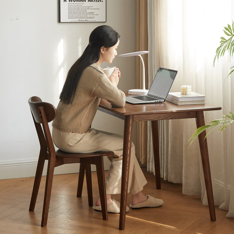 Scandi Solid Oak Dining Chairs for Kitchen (Set of 2)