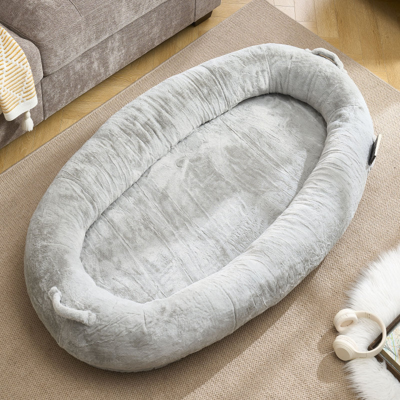 Cozy XL Human Dog Bed for Movie Nights, Memory Foam Base