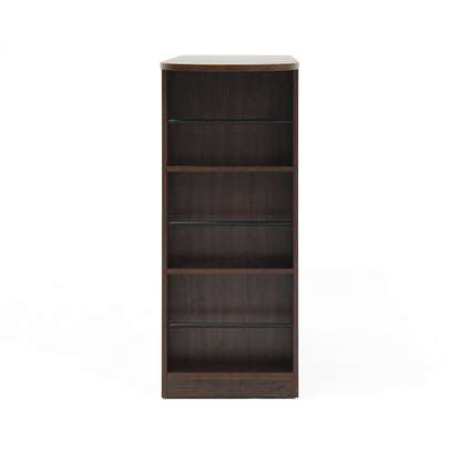 Modern Walnut Bar Cabinet for Dining, Rotating Top